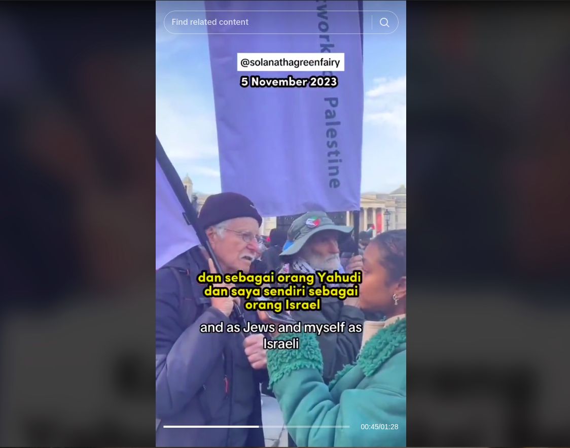 Pria Yahudi Israel Ikut Aksi Bela Palestina