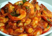 Udang Asam Manis Rumahan yang Lezat Banget, Cuma Pakai Sedikit Minyak!