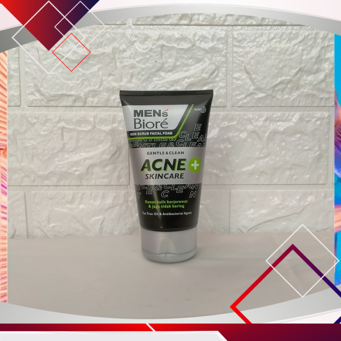 Biore Mens Acne Skin Care Tea Tree Oil & Antibacterial Agent 100gr