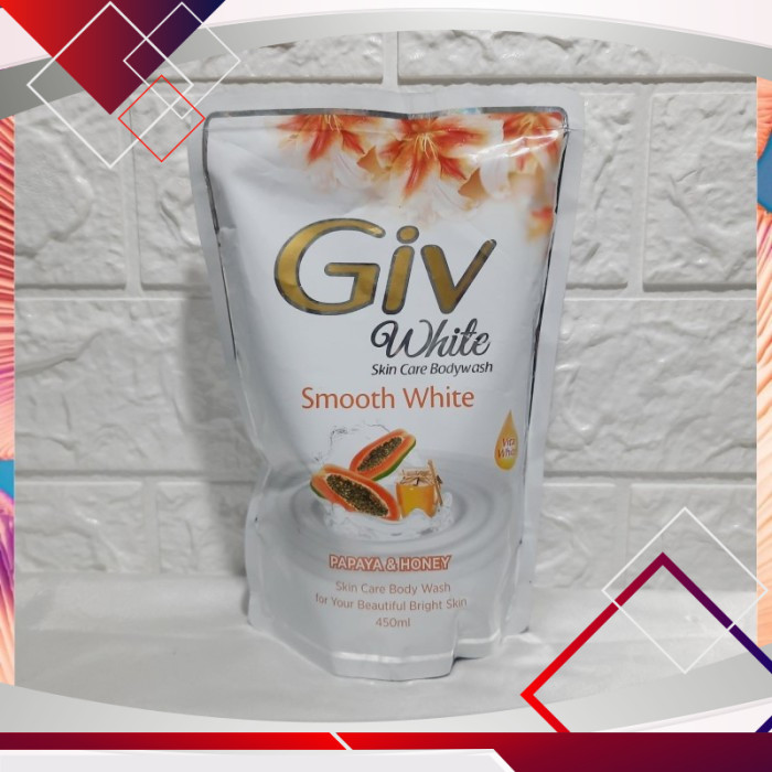 Giv Refill Body Wash Smooth White Papaya & Honey 450ml
