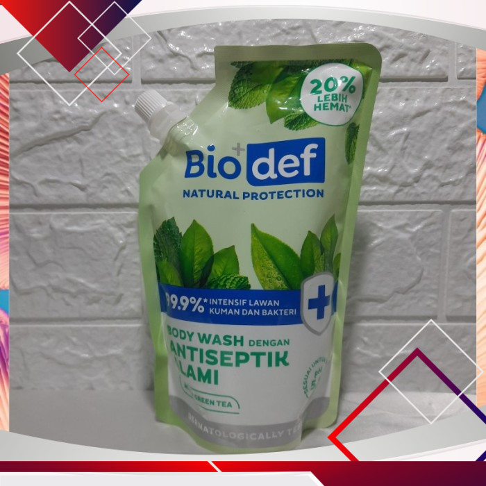 Biodef Refill Body Wash Mint + Green Tea 400ml