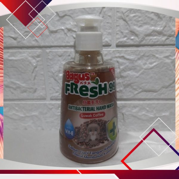 Bagus Fresh 99 Antibacterial Hand Wash Luwak Cofee 400ml