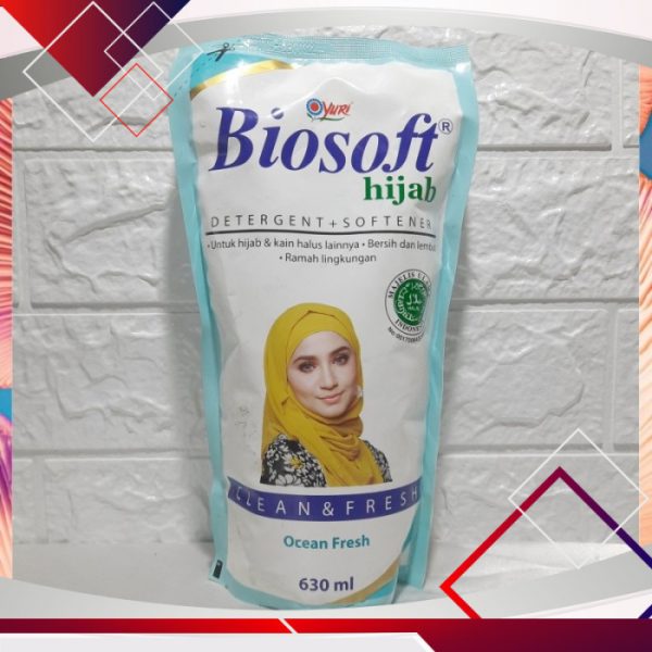 Biosoft Hijab Detergent + Softener Ocean Fresh Refill 630ml