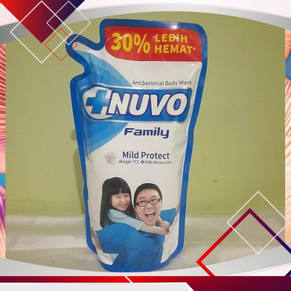 Nuvo Refill Body Wash Family Antibacterial Mild Protect 900ml