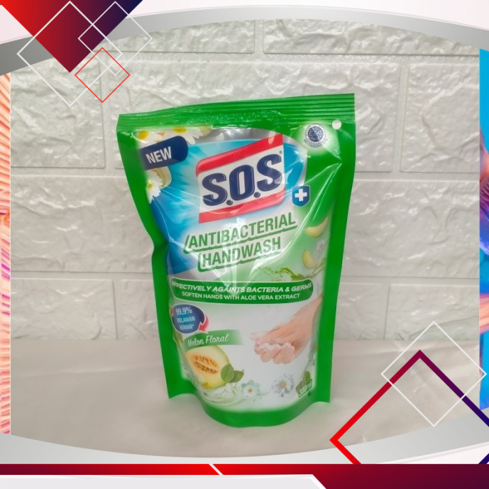 SOS Refill Antibacterial Handwash Melon Floral 300ml