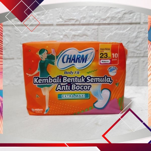 Charm Body Fit Extra Maxi 23cm Isi 10 .