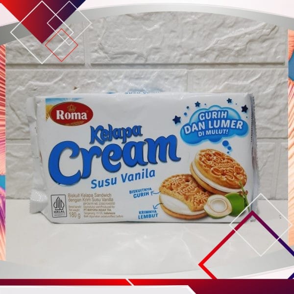 Roma Kelapa Cream Susu Vanila 180gr .