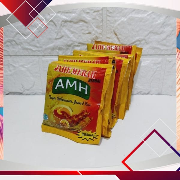 Jahe Merah AMH Instant 20gr Isi 12pcs - 240gr .