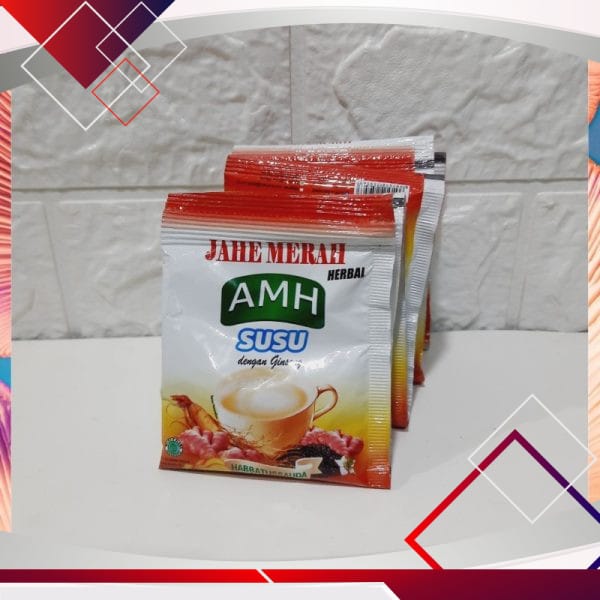 Jahe Merah AMH Susu 1 Renceng 18gr x 10pcs .