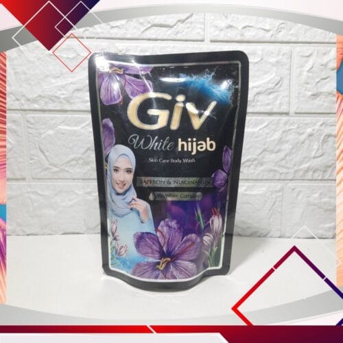 Giv White Hijab Refill Body Wash Saffron & Niacinamide 400ml "