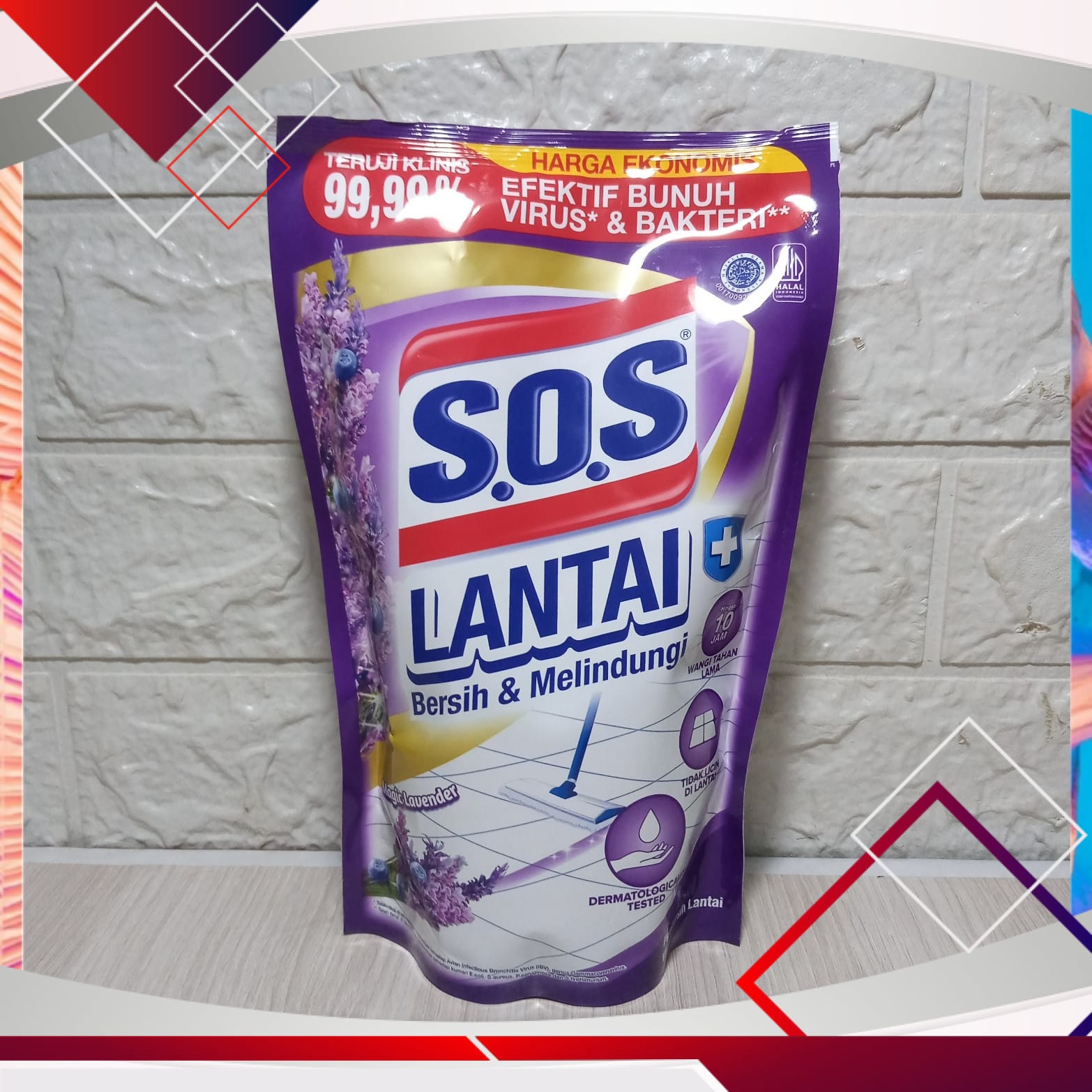SOS Refill Lantai Magic Lavender Violet 500ml .