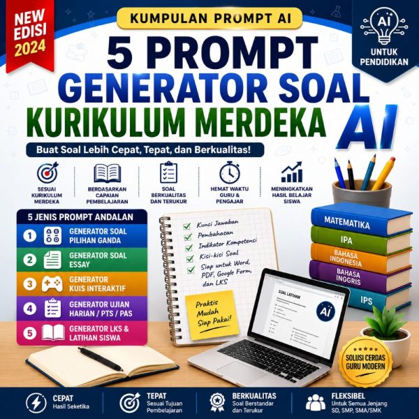5 Prompt AI Generator Soal Kurikulum Merdeka Siap Pakai untuk Guru